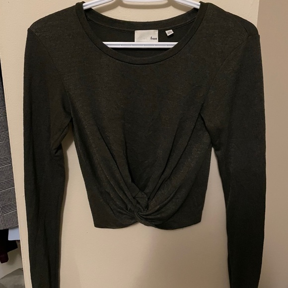 Wilfred Free dark green front knot long sleeve - Picture 2 of 3